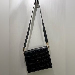 J.W. Pei Black crossbody bag. Vegan leather